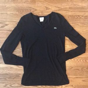 LACOSTE CLASSIC BLACK SWEATER